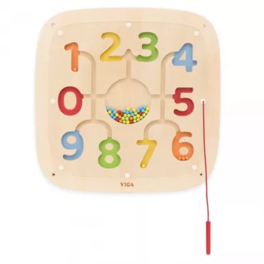 Дървено сензорно табло с числа и магнитна пръчица – VIGA