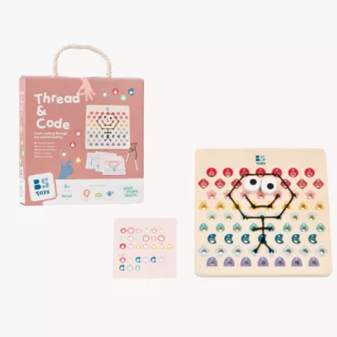 Комплект Кодирай с конец – дъска, карти и шнурове от BS Toys