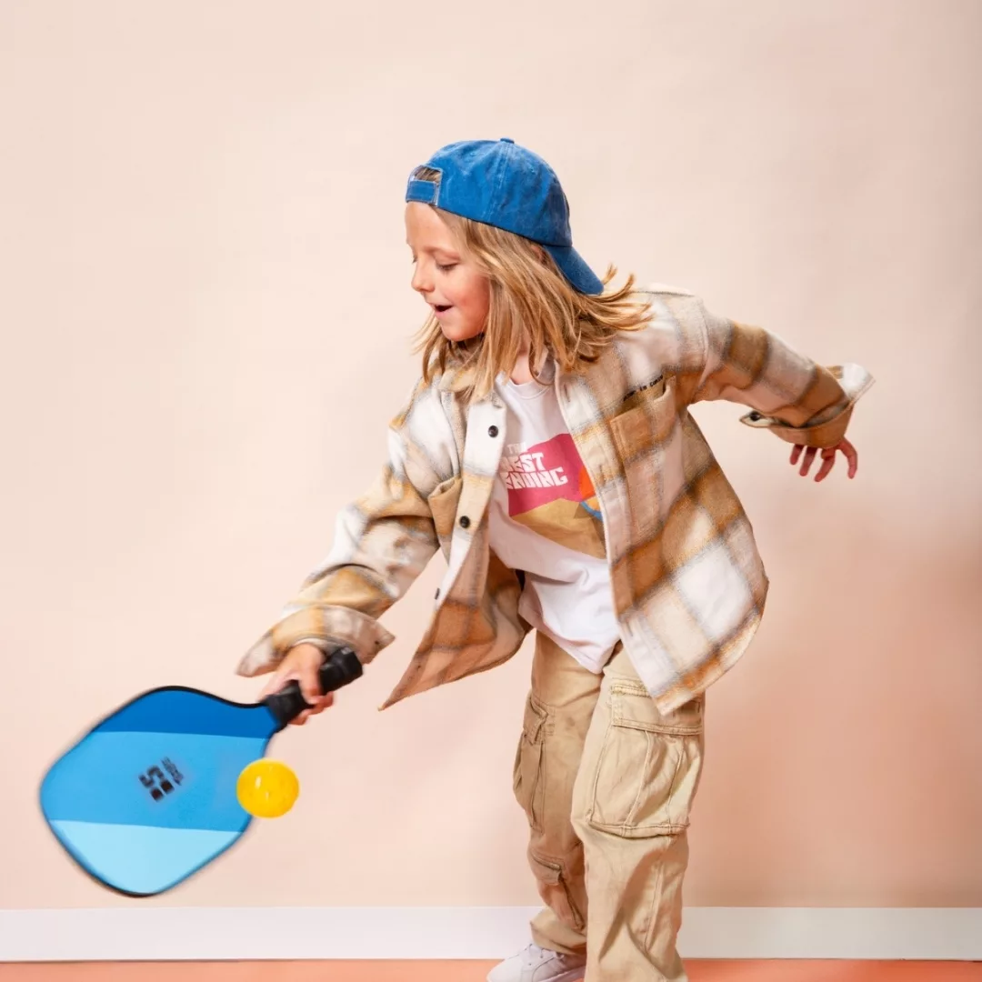 Комплект за пикълбол детска активна игра BS Toys ракета и топка 8+