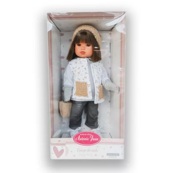 Кукла Белла с пухена шапка в подаръчна кутия – Antonio Juan 45 см