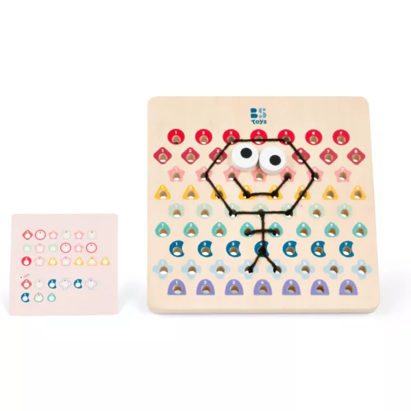 Кодирай с конец дървена дъска с цветни отвори 6+