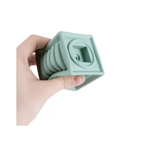 Меко бебешко кубче Jolly Toy със сгъваема структура и релефни елементи