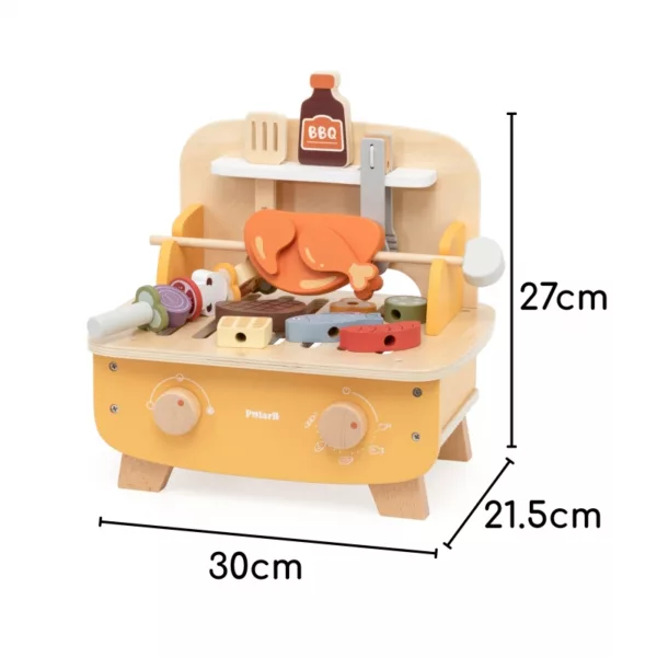 Размери на дървен барбекю комплект PolarB – 30x21.5x27 см