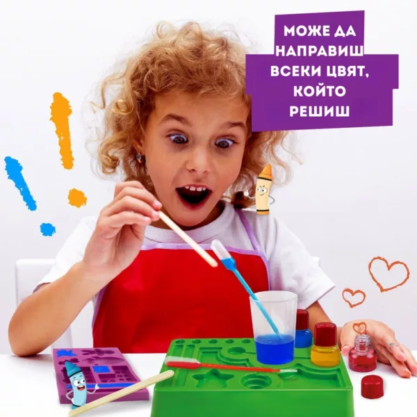 Дете смесва цветове за пастели от STEAM комплект Лаборатория за пастели Science4You