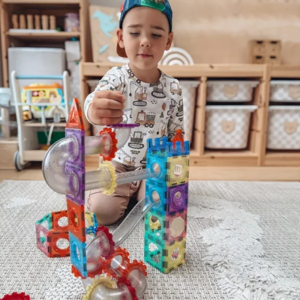 Магнитен 3D конструктор с топчета STEM писта за игра на дете 3+