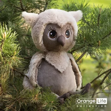 Плюшена сова Orange Toys Orange Life за деца с естествен дизайн