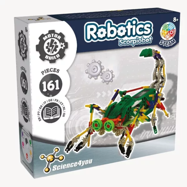 Комплект за роботика Scorpiobot моторизиран робот Science4You кутия с 161 части