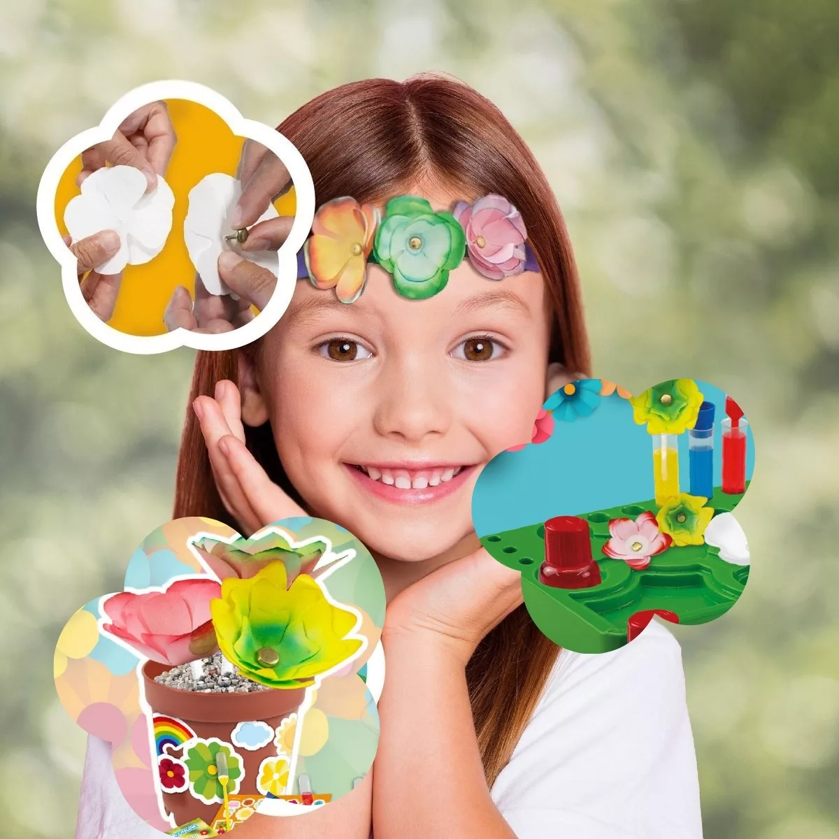 STEAM комплект Science4You за изработка на хартиени цветя с цветни шаблони и инструменти