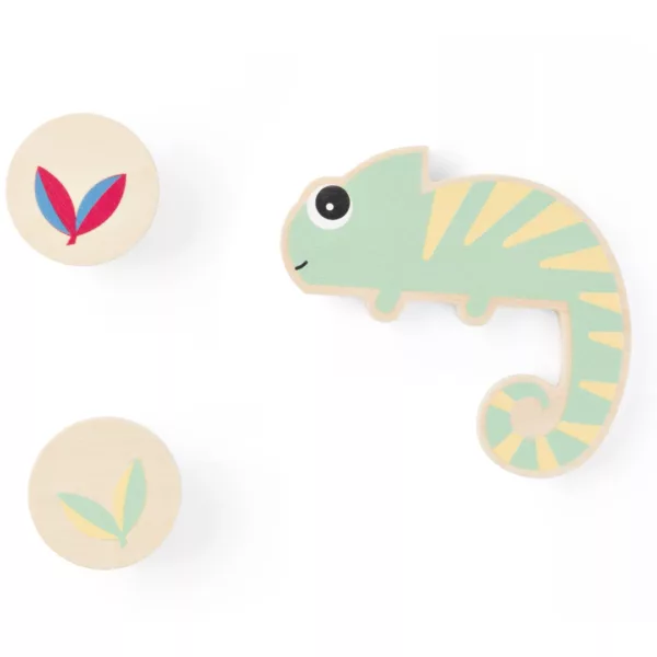 Дървена игра Хамелеон детайл цветна фигурка дърво 4+