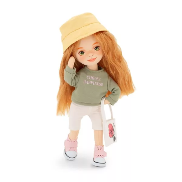 Мека кукла Съни в зелена блуза с чанта Sweet Sisters Orange Toys