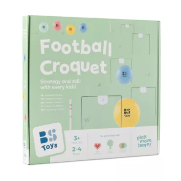Футболен крокет с метални вратички и цветни топки за деца 3+ години