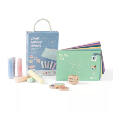 Комплект игри с тебешир за деца с карти и цветни тебешири за игра навън 3+