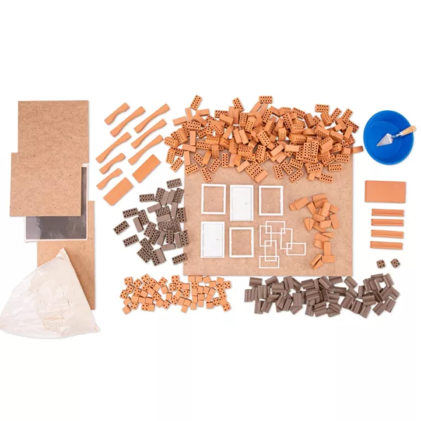 Конструктор с истински тухли Вила с гараж Teifoc 330 части тухли и аксесоари 6+