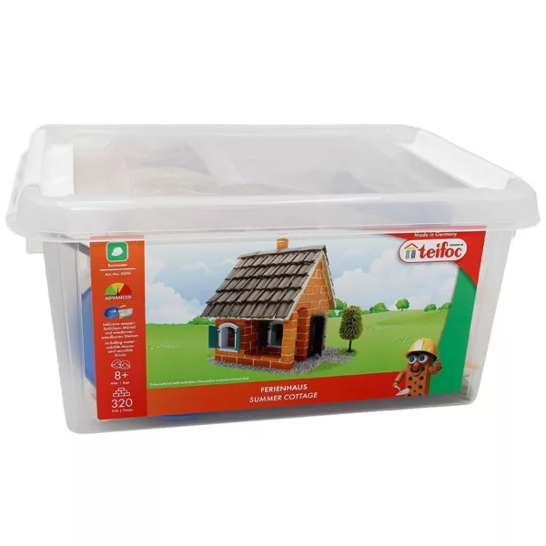 Конструктор с тухли Семейна къща 320 части Teifoc в кутия за деца 8+