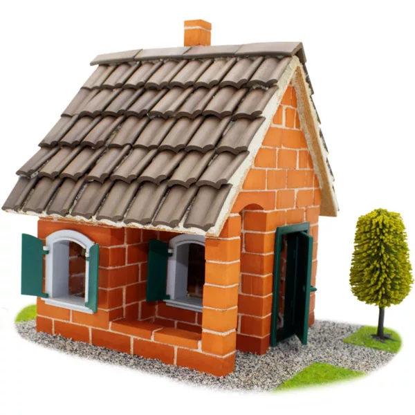 Конструктор с тухли Семейна къща Teifoc модел от глина и керемиди 8+Модел семейна къща от тухли