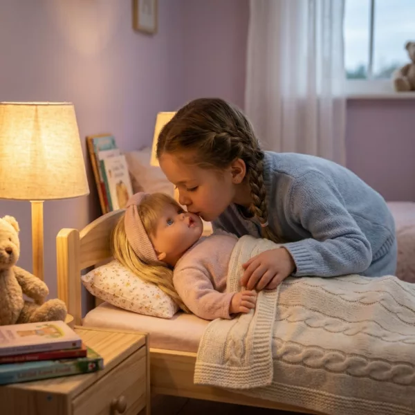 Интерактивна кукла бебе Леонор с емоции в розови дрехи 63 см за деца