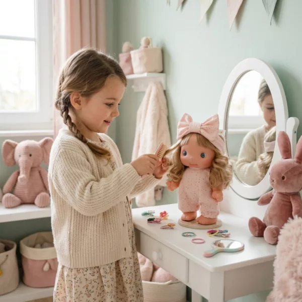 Детска кукла Piu Софи с дълга коса за ресане и аксесоари винил