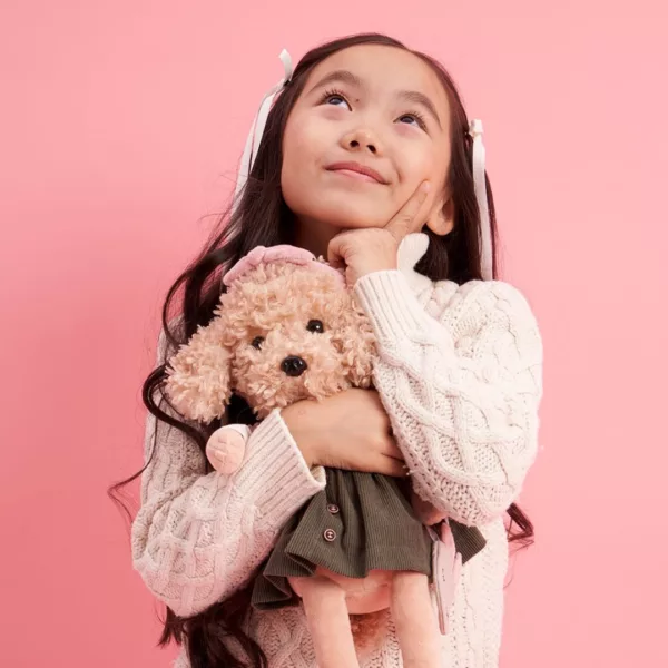 Плюшено кученце Lucky Doggy с мека текстура и чантичка 3+