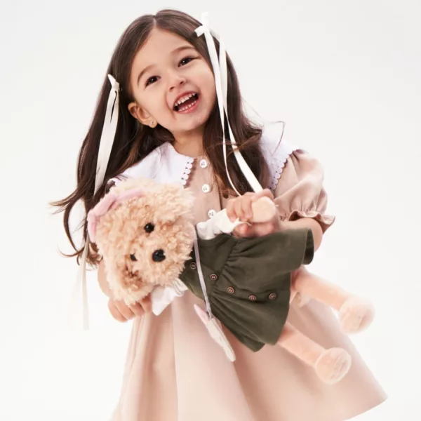 Плюшено кученце Лъки Фенди с мека козина за деца 3+