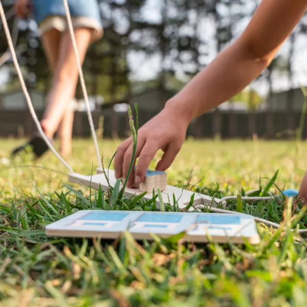 Спасителна щафета с кученца SOS Мисия BS Toys дървена игра синя 4+ години