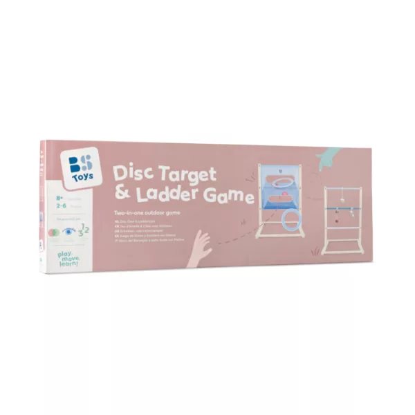 Спортна игра 2в1 с мишена и стълба за хвърляне BS Toys дърво синя 8+ години