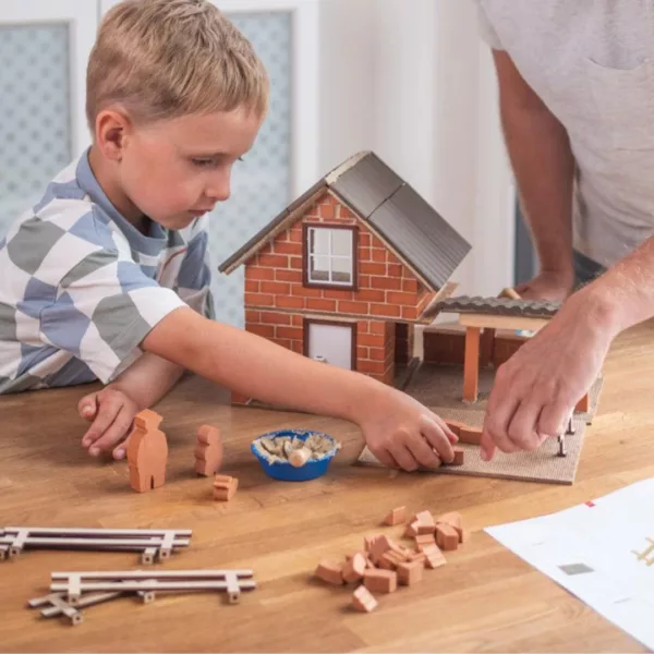 Строителен комплект с тухли Ферма Teifoc 230 части игра за деца 8+