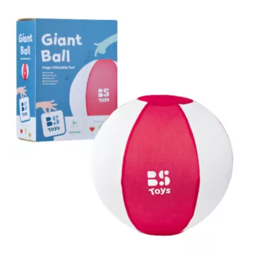Супер гигантска топка за двор и плаж BS Toys червено бяла 3+
