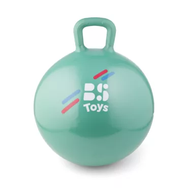 Топка за скачане с дръжка BS Toys зелена надуваема 3+ години