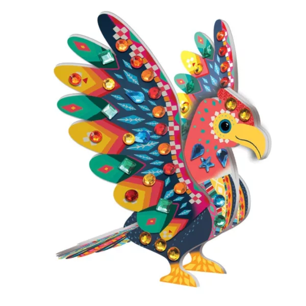 3D папагал от творчески комплект 3D животни с диамантени камъчета Crea Lign