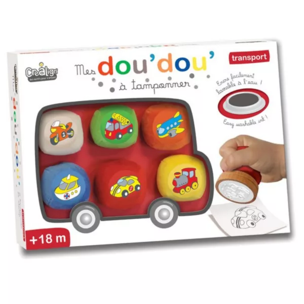 Творчески комплект печати Превозни средства Crea Lign – детски печати с транспорт за деца