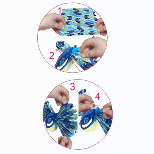 Инструкции за сгъване от творчески комплект за сгъване от хартия Птици Crea Lign