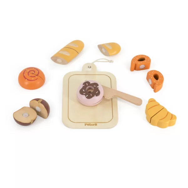 Дървен комплект PolarB рязане на поничка игра с нож за деца