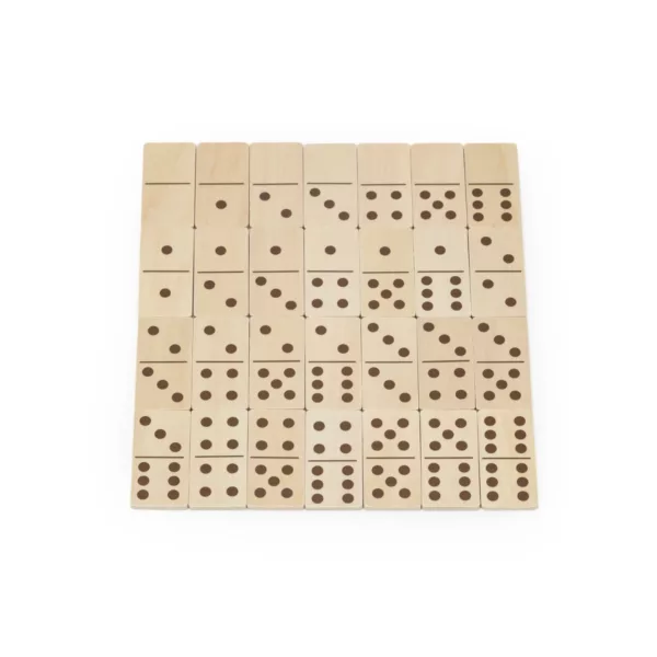Дървено домино 2 в 1 Viga Toys с точки класическа игра дървени плочки