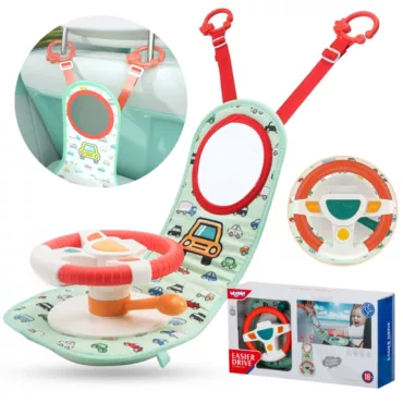 Интерактивен волан за бебе комплект със звуци светлини и закрепване за кола