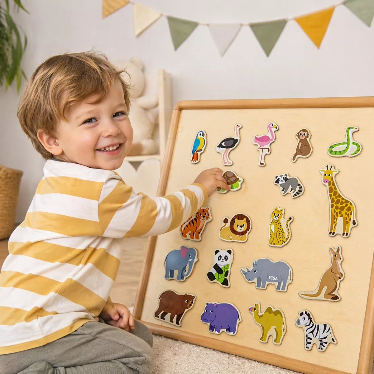 Дървен майсторски комплект с инструменти 2в1 работилница PolarB в зелено за деца 3+