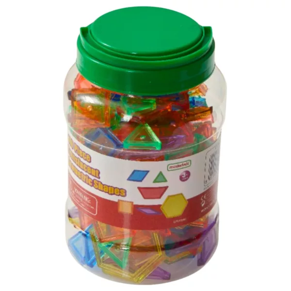Монтесори танграм мозайка 140 части цветни фигури в буркан пластмаса за деца 3+