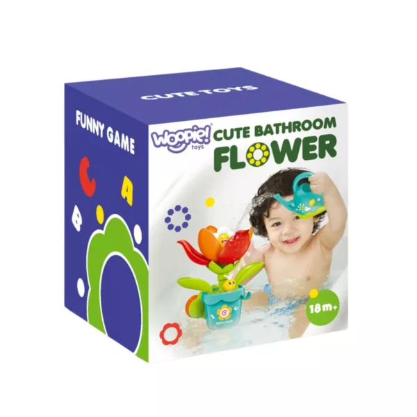 Сензорна играчка за баня цвете с лейка цветна пластмасова за деца 18 месеца