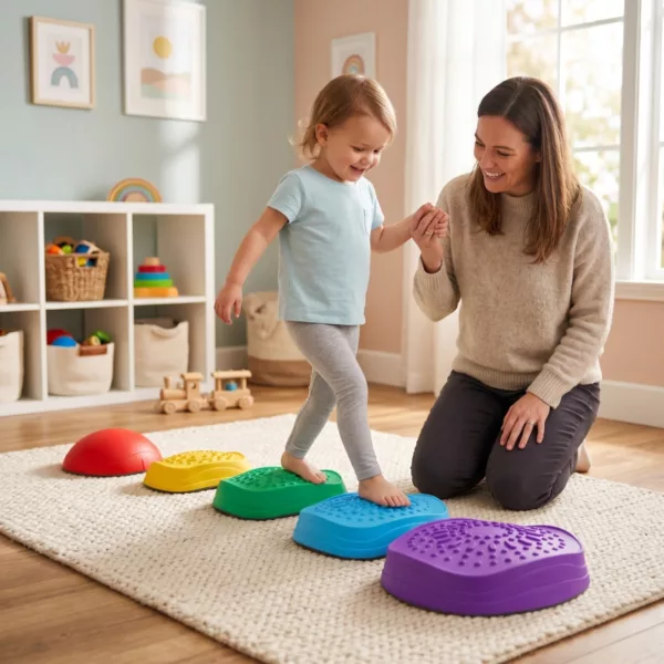Сензорни камъни за баланс детска пътека за координация и движение с родител и дете 3+