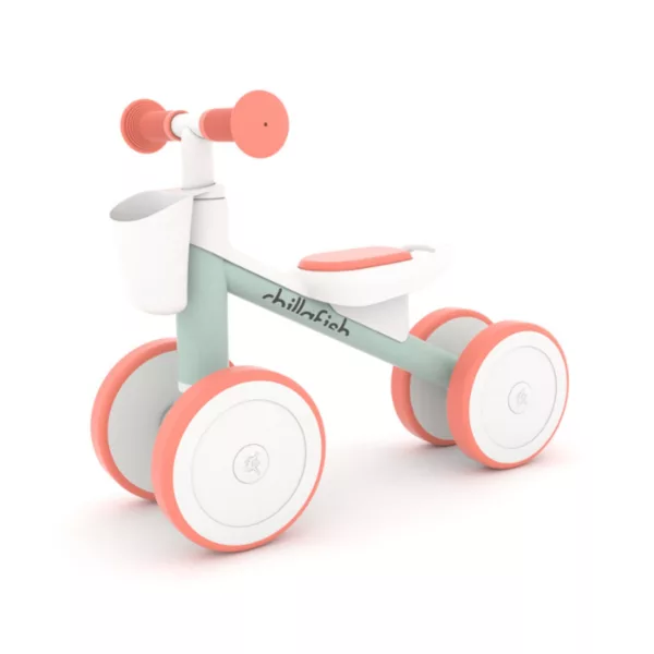 Детско колело за бутане Chillafish Quadi Racer Breeze Pink в ментово и розово