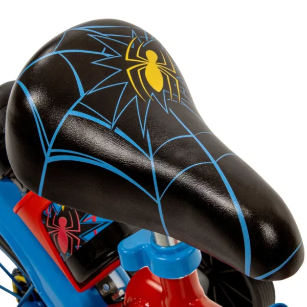 Детски велосипед 14 инча Spiderman Huffy със седалка черна с дизайн паяжина за деца