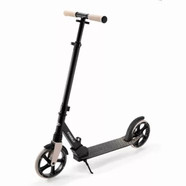 Тротинетка Kinderkraft FREELY Beige сгъваема черно-бежова с големи колела за деца и възрастни