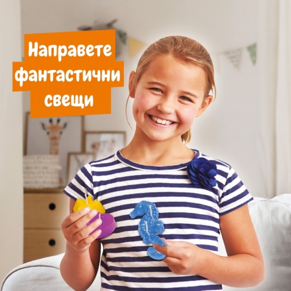 Детски комплект за изработка на свещи със забавни форми и цветове за деца