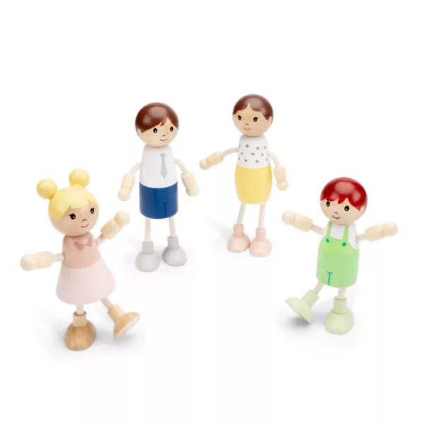 Дървени фигурки за къща за кукли New Classic Toys с цветни детайли 3+
