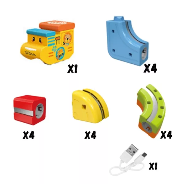 Магнитно влакче с антигравитационно трасе 18 части и USB кабел за деца