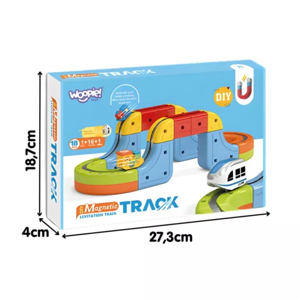 Магнитно влакче с антигравитационно трасе Jolly в кутия с размери за деца 3+