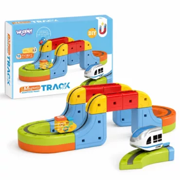 Магнитно влакче с антигравитационно трасе STEM конструктор 18 части Jolly с кутия