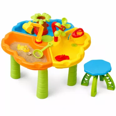 Сензорна маса за пясък и вода 2в1 със столче Jolly за деца 3+