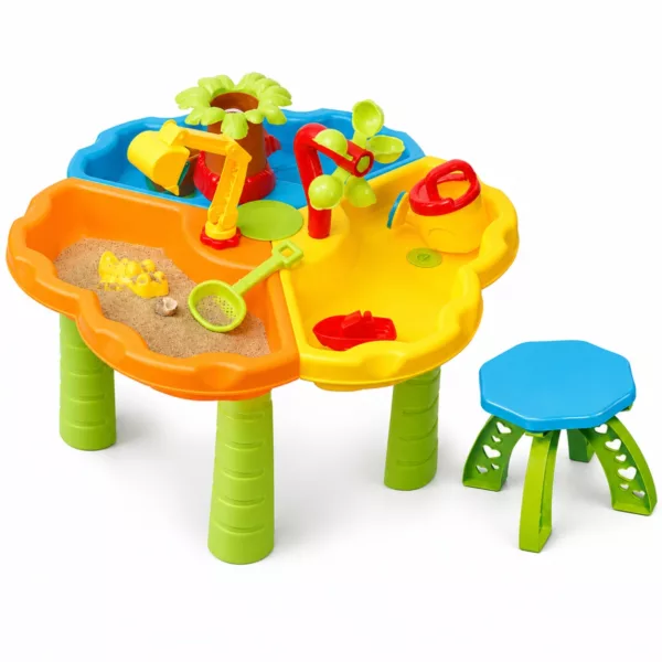 Сензорна маса за пясък и вода 2в1 със столче Jolly за деца 3+