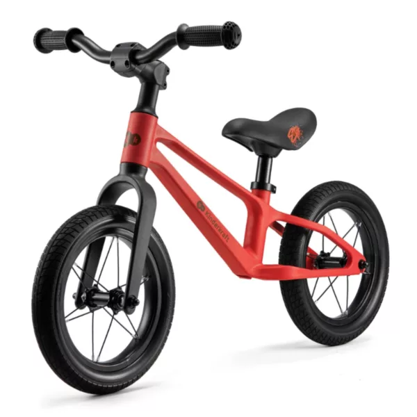 Червено колело Kinderkraft ETER Red с регулируема седалка и черни гуми от 2 години