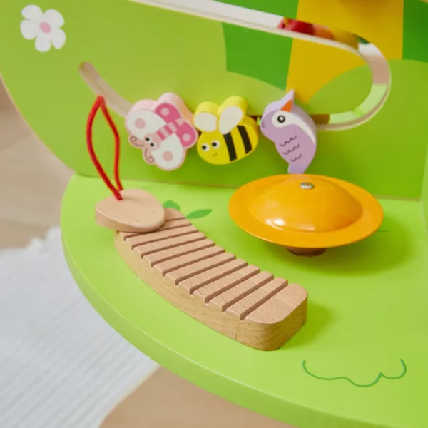 Дървен музикален център VIGA с ксилофон и чинел за деца от 18 месеца